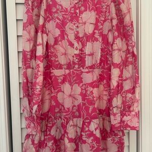 Floral Pink Sheer dress